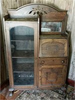 Antique Oak Side by Side Secretary Desk
