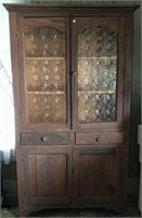 Antique China Hutch with Plastic Front