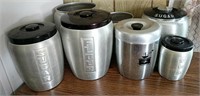 Mid Century Modern Aluminum Canisters