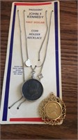 1964 Kennedy Half Dollar And Nickel Necklace