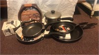 Revere Ware pot and New Skillets