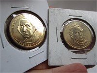 2- Presidential Gold Dollar Coins