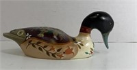Wood Carved Duck Decoy Folk Art Hand Painted
