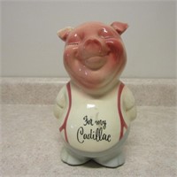 Shawnee? Cadillac ceramic piggy bank.