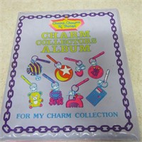 1980's Charm collection album w/charms.
