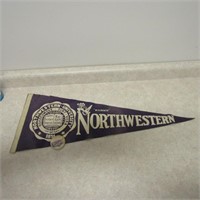1950's Northwestern university pennant and pin.
