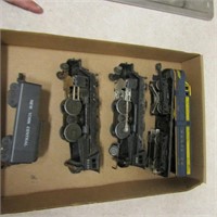 Lionel train engines and tender.