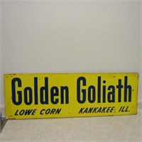 Masonite Golden Goliath Lowe corn sign.