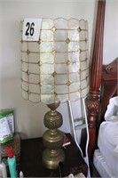 37.5" Tall Brass Lamp with Abalone Shell Type