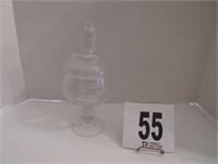 9.5" Tall Lidded Glass Container (R2)