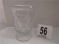 8.5" Tall Heavy Glass Pedestal Vase (R2)