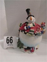 Snowman Christmas Cookie Jar (R3)