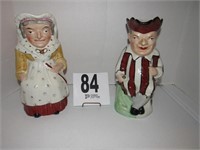 (2) 9.5" Tall Character Pitchers (R3)