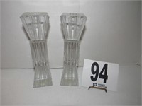 Royal Gallery 24% Lead Crystal (2) Pair of Candle