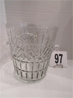 9.5" Tall Heavy Glass Handled Ice Bucket (R3)