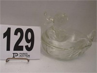 Vintage Duck Glass Candy Dish (R3)