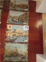 (4) Tapestry Pieces 18.5x13" Fabris Giuliana