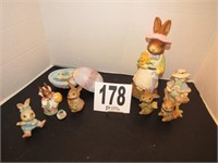 Collection of Rabbit Themed Decor (One is Lenox)
