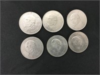 6 British 1965 Crown Coins