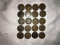 20 Canadian Large Pennies