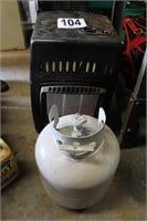 Space Heater and Propane Tank
