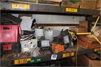 Shelf Section Including Shop Lubricants, Lights,