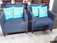 Pair of Beautiful Upholstered Arm Chairs