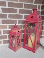 Decorative Metal/Wood Candle Lanterns