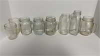 Assortment of glass jars (some Ball)