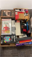 (2) boxes of VHS tapes