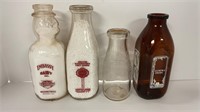 (4) Washington DC milk bottles (Sealtest, Chestnut