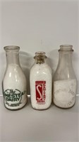 (2) Sanitary Dairy Winchester, VA milk bottles,