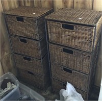Wicker Storage Containers 15x11x35