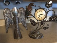 Metal Angel And Clock