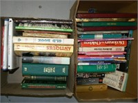 2 BOXES BOOKS WITH OILER YEARBOOKS