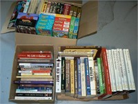 2 BOXES BOOKS (OLD WEST THEMES), VHS TAPES