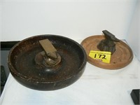 2 NUT BOWLS WITH ANVILS