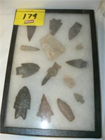 ARROWHEADS IN SMALL DISPLAY CASE