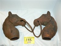 2 HORSE FENCE POST TOPPERS