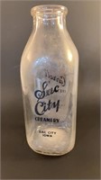 Iowa creamery milk bottle
