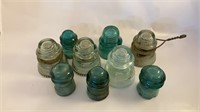 Lot of glass insulators