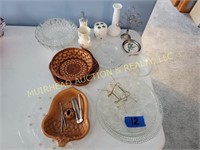 CLEAR GLASS BOWLS PLATES VASES ETC