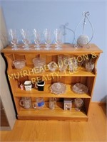 CLEAR GLASS CONTENTS ONLY!  BOOK CASE NOT
