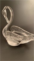 Vintage Crystal Glass Swan