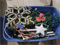 TOTE OF OUTDOOR CHRISTMAS LIGHTS