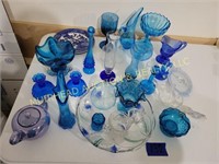 BLUE & CLEAR GLASS ASSORTMENT