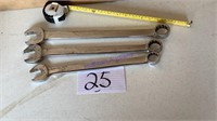 Snap-On Large Wrenches, 1”,1 1/8”, 1 1/4”