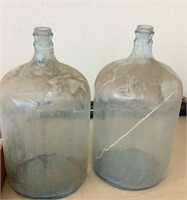 2 Large Glass Jugs