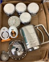 Lot of Spice Containers & Kitchen Supplies