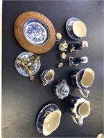 blue willow mini tea set